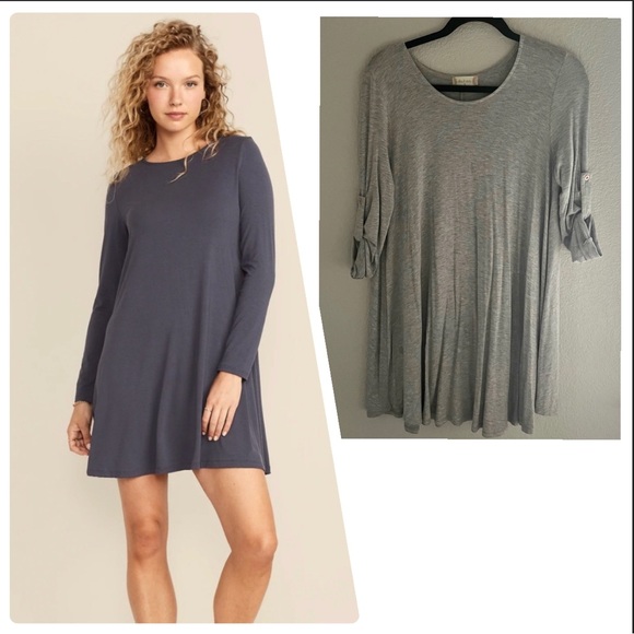Alter’d State grey swing dress and Old Navy dress - Picture 1 of 11